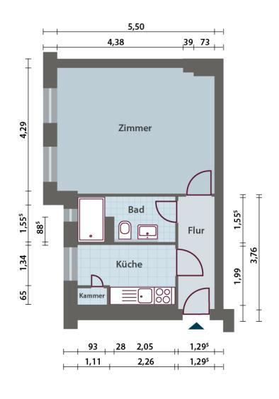 Etagenwohnung Berlin Neukölln - 1 Zimmer, 40 m&sup2;, 220.000&euro; | Angebot:27075181