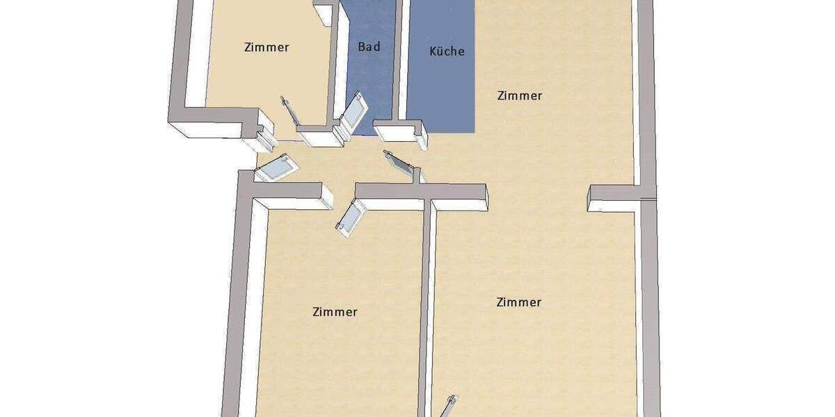 Etagenwohnung Berlin Lichterfelde - 4 Zimmer, 85 m&sup2;, 399.000&euro; | Angebot:25694299