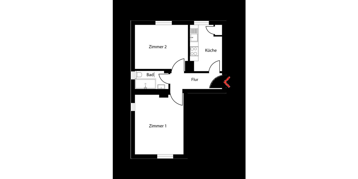 Etagenwohnung Berlin-Charlottenburg Charlottenburg - 2 Zimmer, 44 m&sup2;, 250.000&euro; | Angebot:26208208