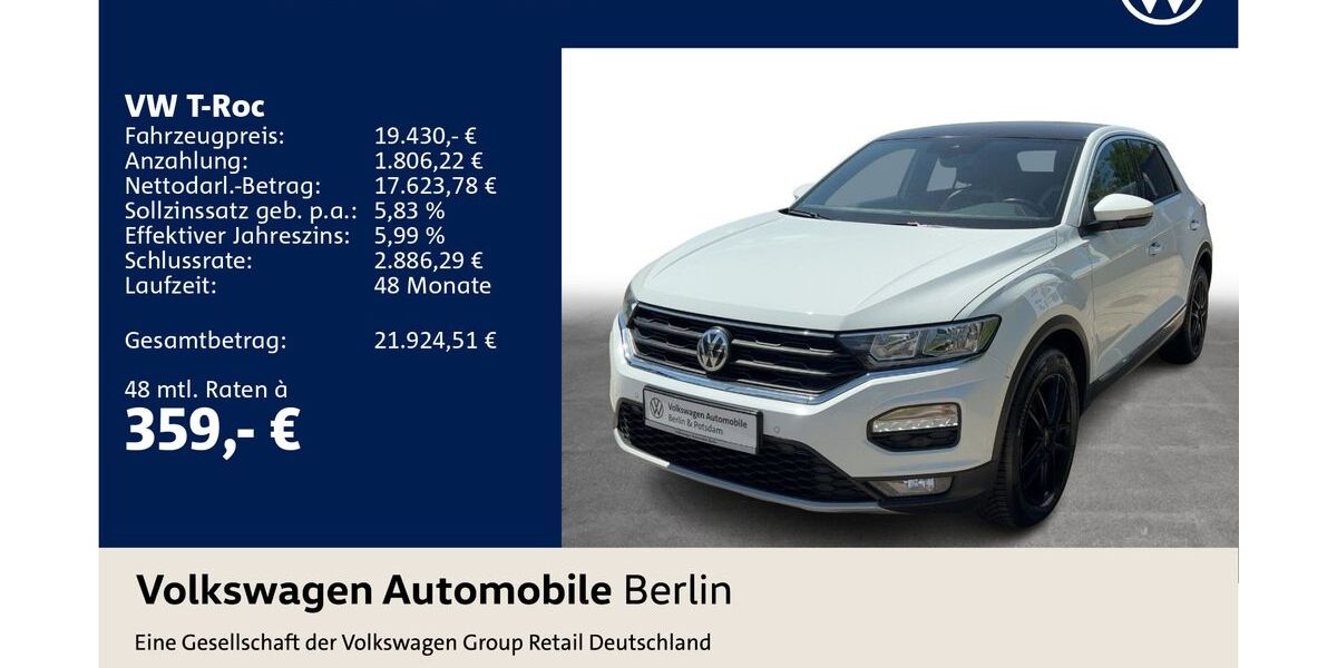 VW T-Roc 84.430 km 18.443 &euro; Berlin 12681
