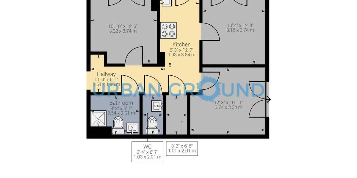 Etagenwohnung Berlin Friedrichsfelde - 3 Zimmer, 66 m&sup2;, 1.390&euro; | Angebot:25984541