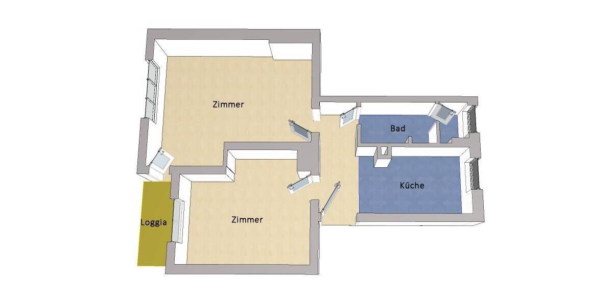 Etagenwohnung Berlin Wilmersdorf - 2 Zimmer, 50 m&sup2;, 390.000&euro; | Angebot:26449777