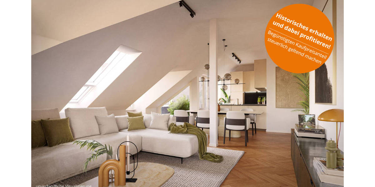 2 Zimmer-Dachgeschoss-Wohnung mit ca. 65m² und Terrasse 2 zimmer