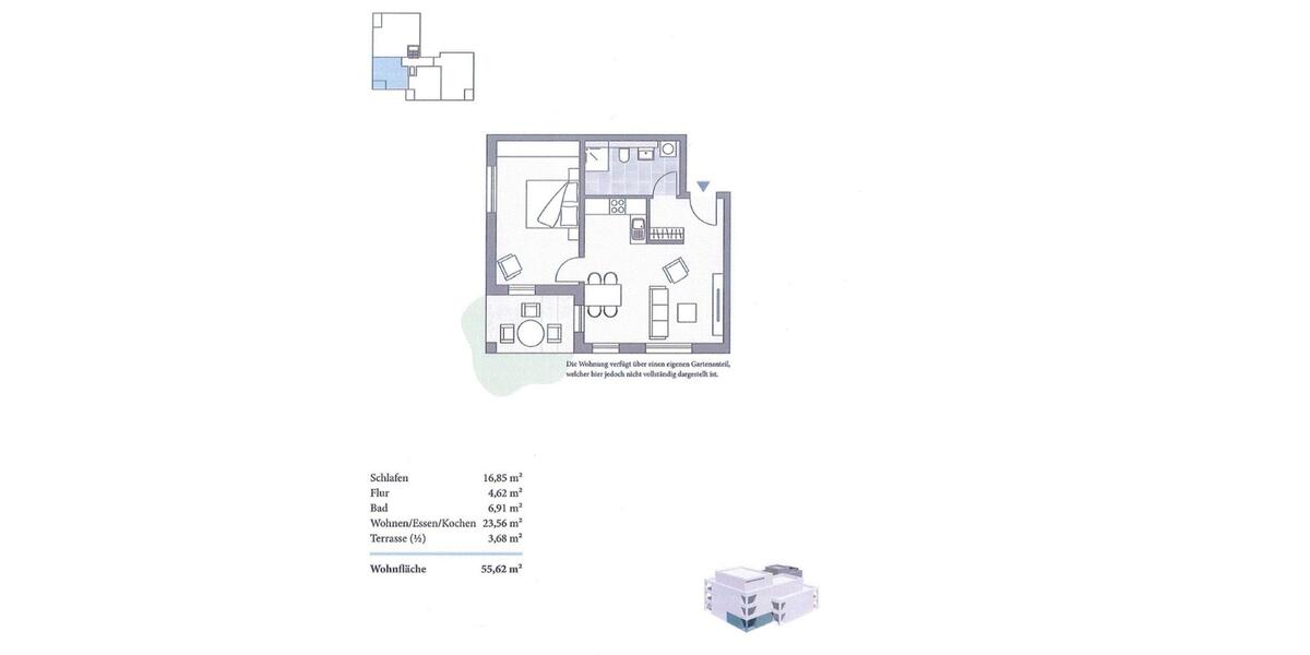 Erdgeschoßwohnung Berlin Lankwitz - 2 Zimmer, 56 m&sup2;, 1.350&euro; | Angebot:24865470