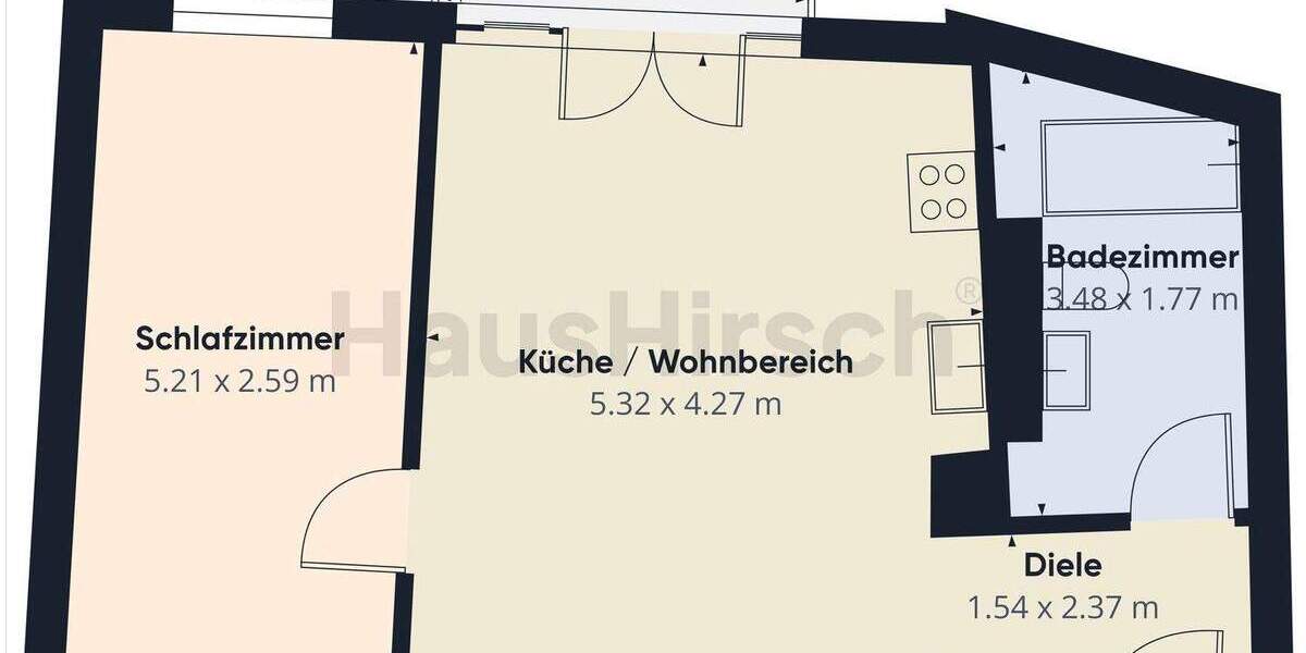 Etagenwohnung Berlin Mitte - 2 Zimmer, 48 m&sup2;, 375.000&euro; | Angebot:25655687