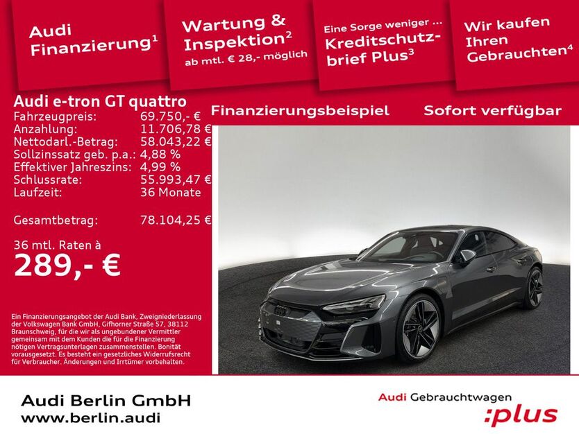 Audi e-tron GT 32.500 km 69.750 € Berlin 10587