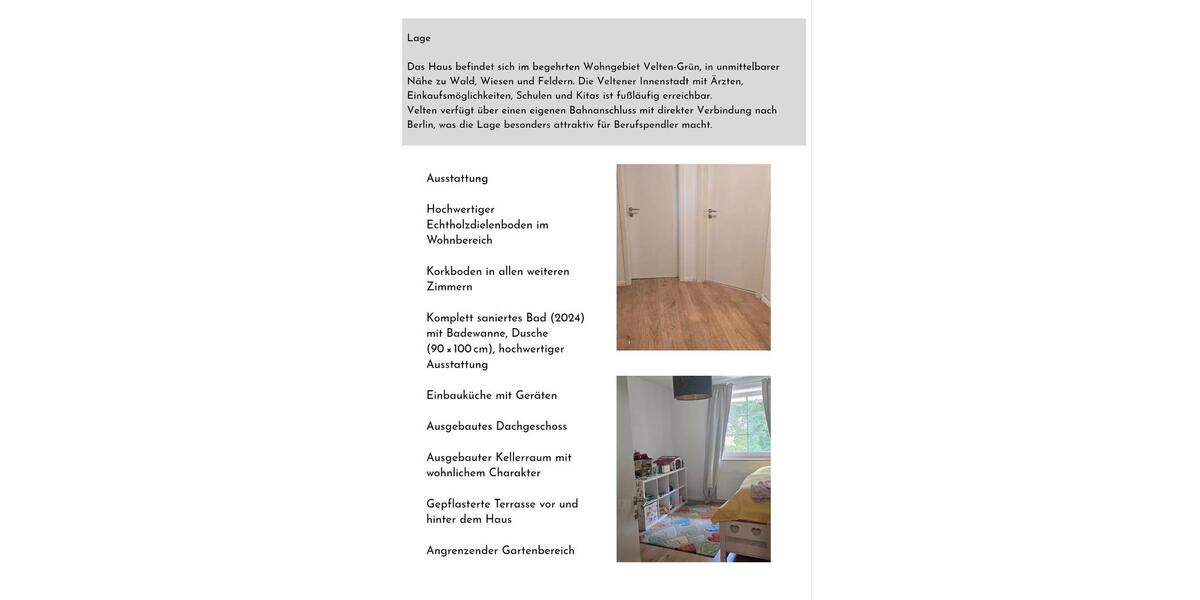 Reihenhaus Velten - 5 Zimmer, 170 m&sup2;, 449.000&euro; | Angebot:24744133