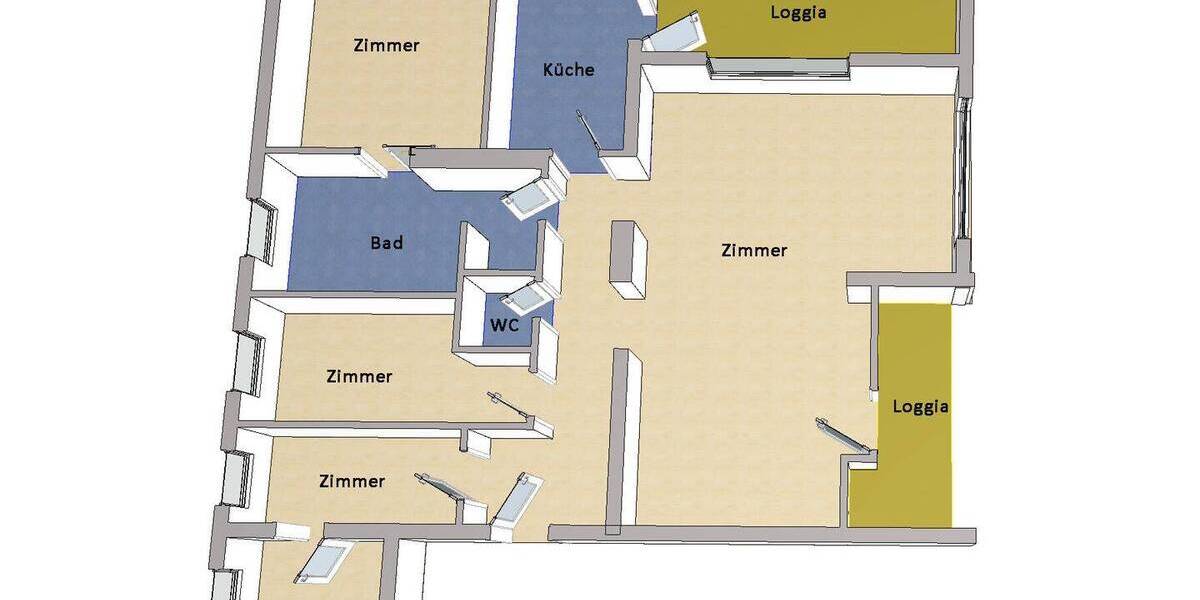 Etagenwohnung Berlin / Lankwitz Lankwitz - 4 Zimmer, 119 m&sup2;, 499.000&euro; | Angebot:26554355