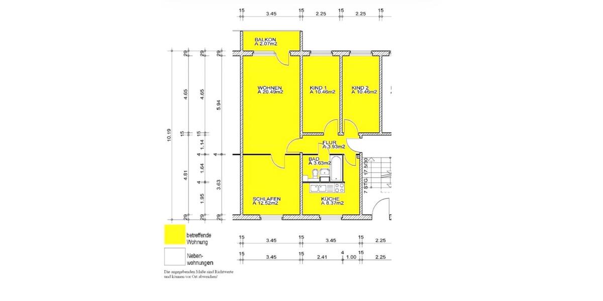 Etagenwohnung Potsdam Drewitz - 4 Zimmer, 72 m&sup2;, 260.000&euro; | Angebot:25867004