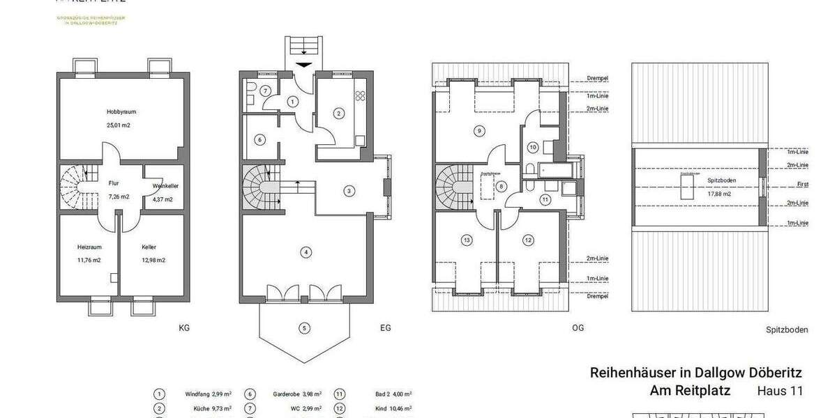 Reihenendhaus Dallgow-Döberitz Dallgow - 4 Zimmer, 117 m&sup2;, 480.700&euro; | Angebot:24586528