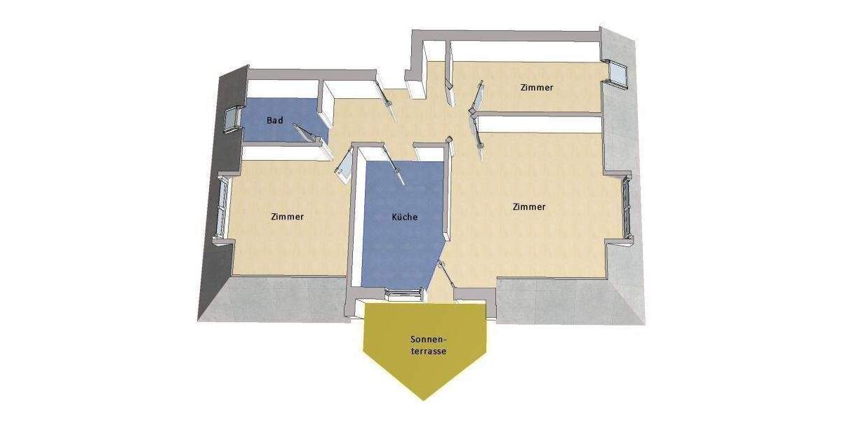 Etagenwohnung Berlin Marienfelde - 3 Zimmer, 70 m&sup2;, 365.000&euro; | Angebot:25862254