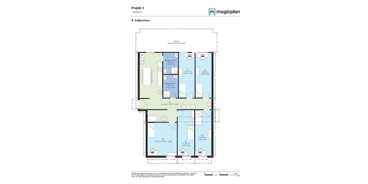 Erdgeschoßwohnung Berlin Reinickendorf - 5 Zimmer, 84 m&sup2;, 390.000&euro; | Angebot:26057621