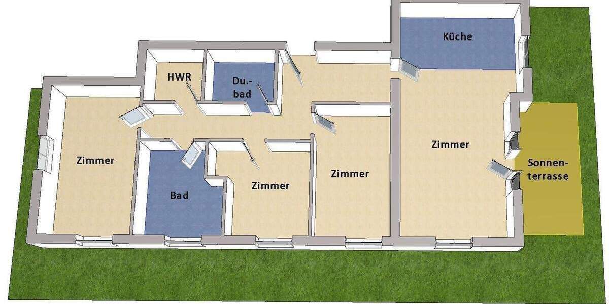 Terrassenwohnung Berlin Hermsdorf - 4 Zimmer, 100 m&sup2;, 740.000&euro; | Angebot:25727385