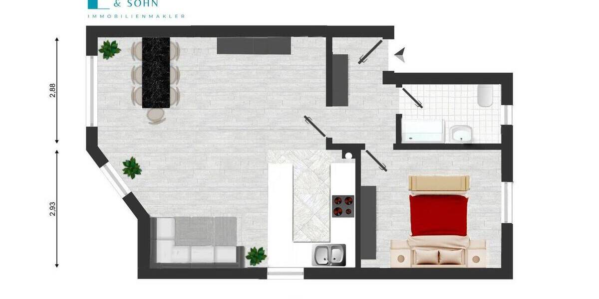 Etagenwohnung Berlin / Biesdorf Biesdorf - 2 Zimmer, 65 m&sup2;, 310.000&euro; | Angebot:26230077