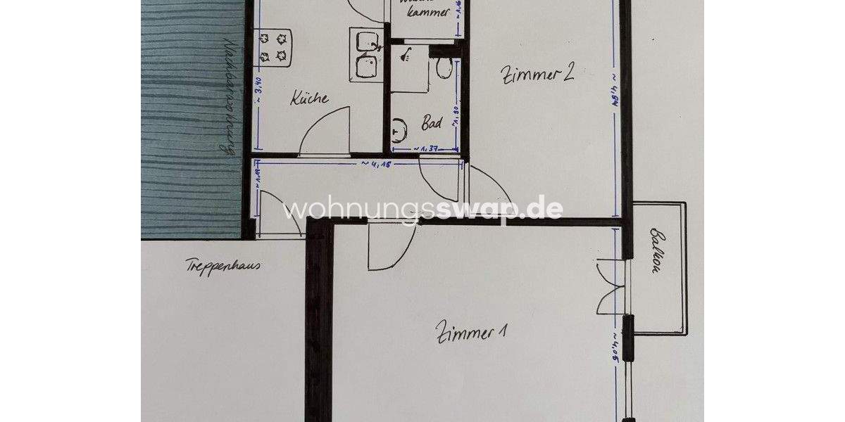 Etagenwohnung Berlin Schmargendorf - 2 Zimmer, 58 m&sup2;, 550&euro; | Angebot:25914315