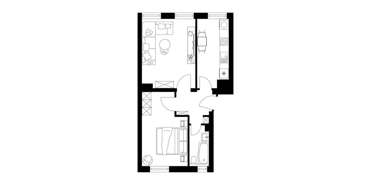 Etagenwohnung Berlin Prenzlauer Berg - 2 Zimmer, 45 m&sup2;, 200.000&euro; | Angebot:26751287