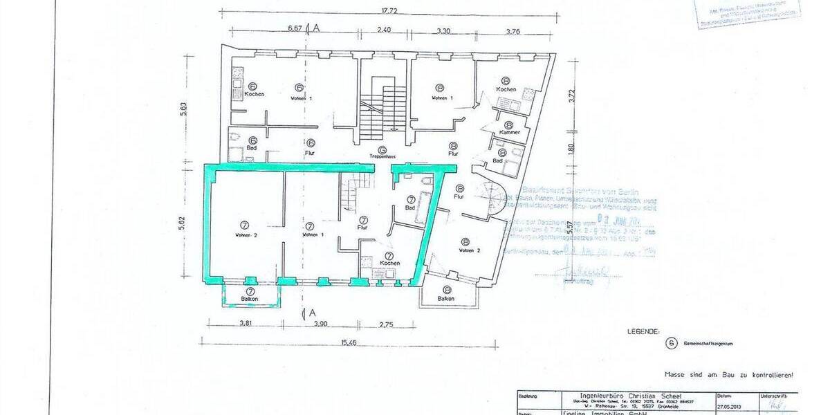 Etagenwohnung Berlin Spandau - 4 Zimmer, 100 m&sup2;, 249.000&euro; | Angebot:26596426