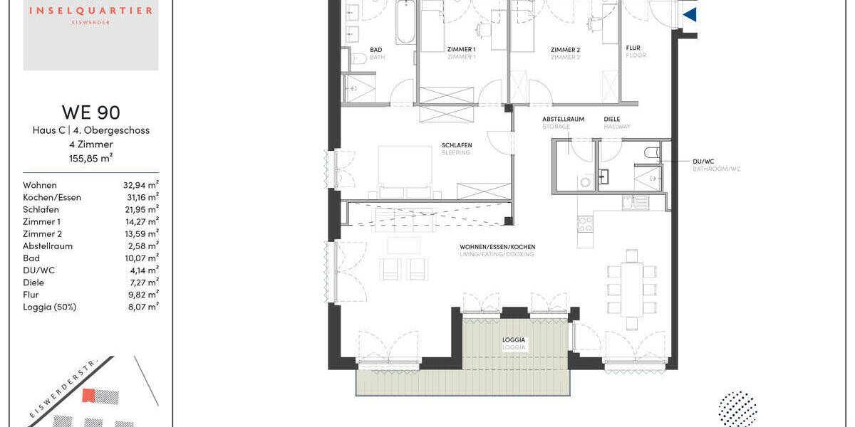 Etagenwohnung Berlin Spandau - 4 Zimmer, 155 m&sup2;, 1.060.000&euro; | Angebot:25717889