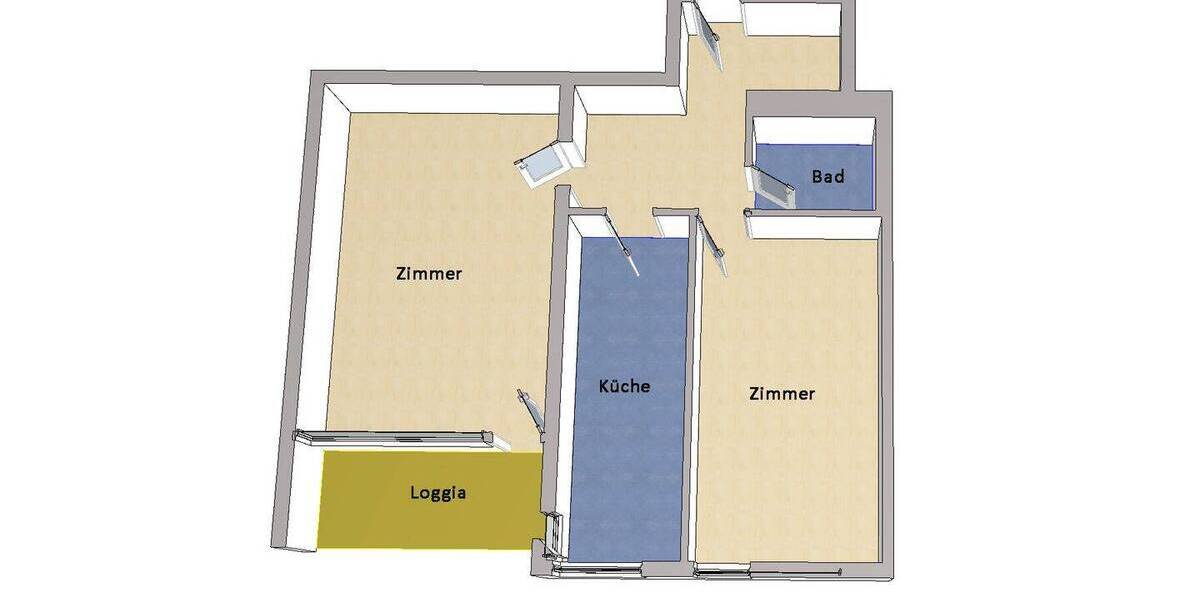 Etagenwohnung Westend Westend - 2 Zimmer, 68 m&sup2;, 275.000&euro; | Angebot:25732624