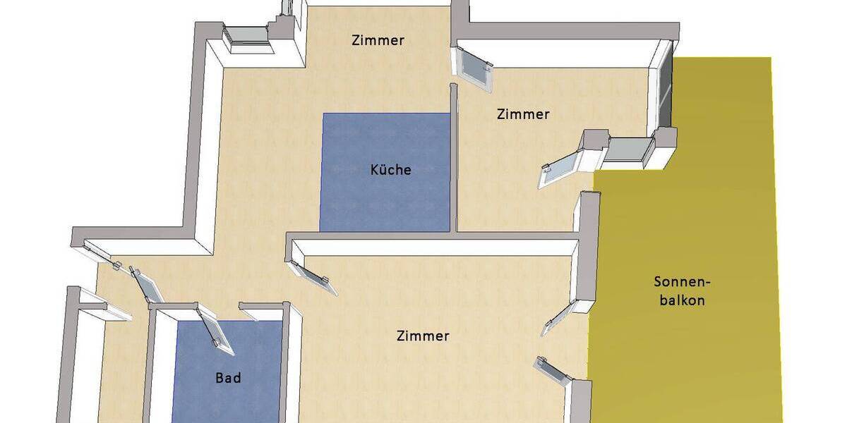 Etagenwohnung Berlin Baumschulenweg - 3 Zimmer, 90 m&sup2;, 519.000&euro; | Angebot:26554360