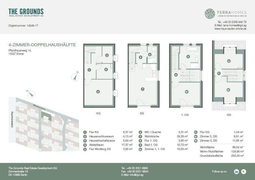Doppelhaushälfte Erkner Hohenbinde - 4 Zimmer, 125 m&sup2;, 1.950&euro; | Angebot:25711898
