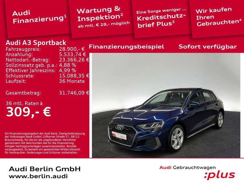 Audi A3 44.300 km 28.900 € Berlin 10587