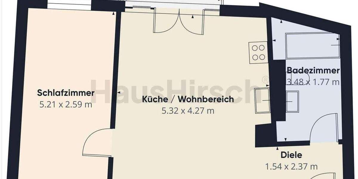 Etagenwohnung Berlin Mitte - 2 Zimmer, 48 m&sup2;, 375.000&euro; | Angebot:25655687