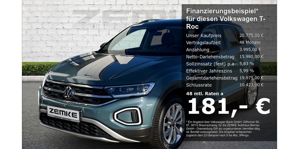 VW T-Roc 52.487 km 20.775 &euro; Oranienburg 16515