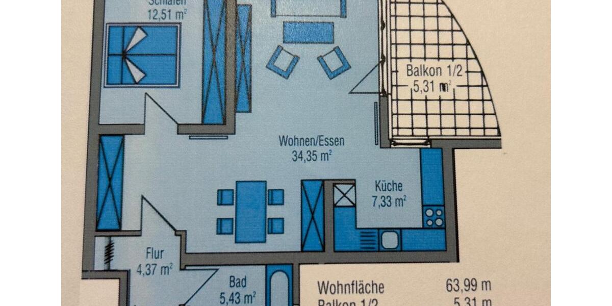 Etagenwohnung Ahrensfelde - 2 Zimmer, 69 m&sup2;, 840&euro; | Angebot:24744098