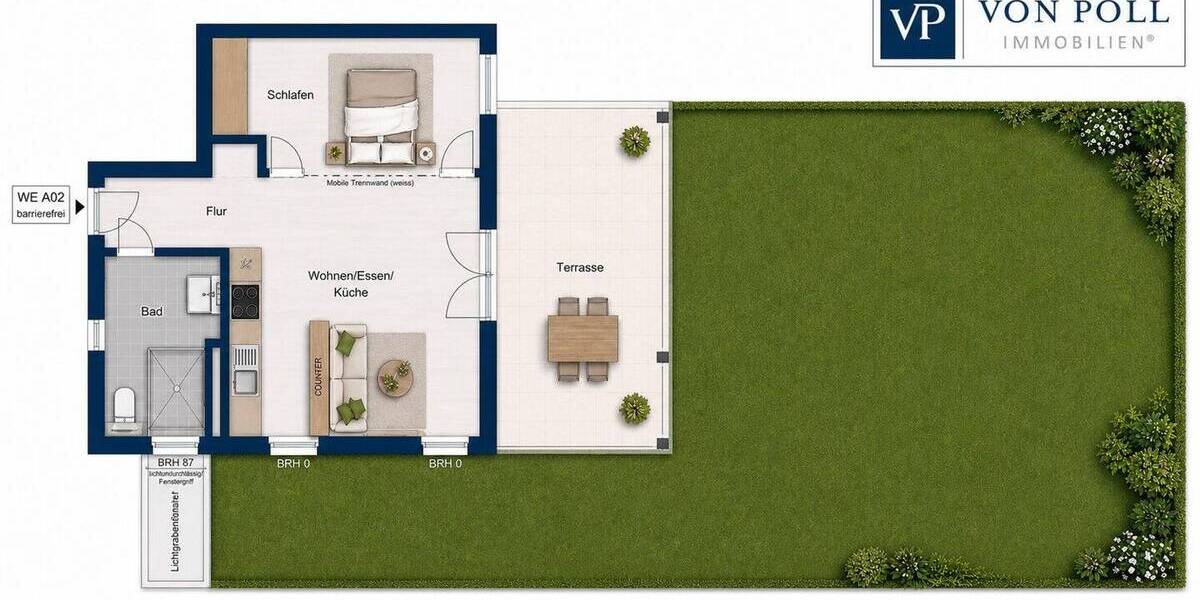 Etagenwohnung Berlin Nikolassee - 2 Zimmer, 58 m&sup2;, 399.000&euro; | Angebot:26619536