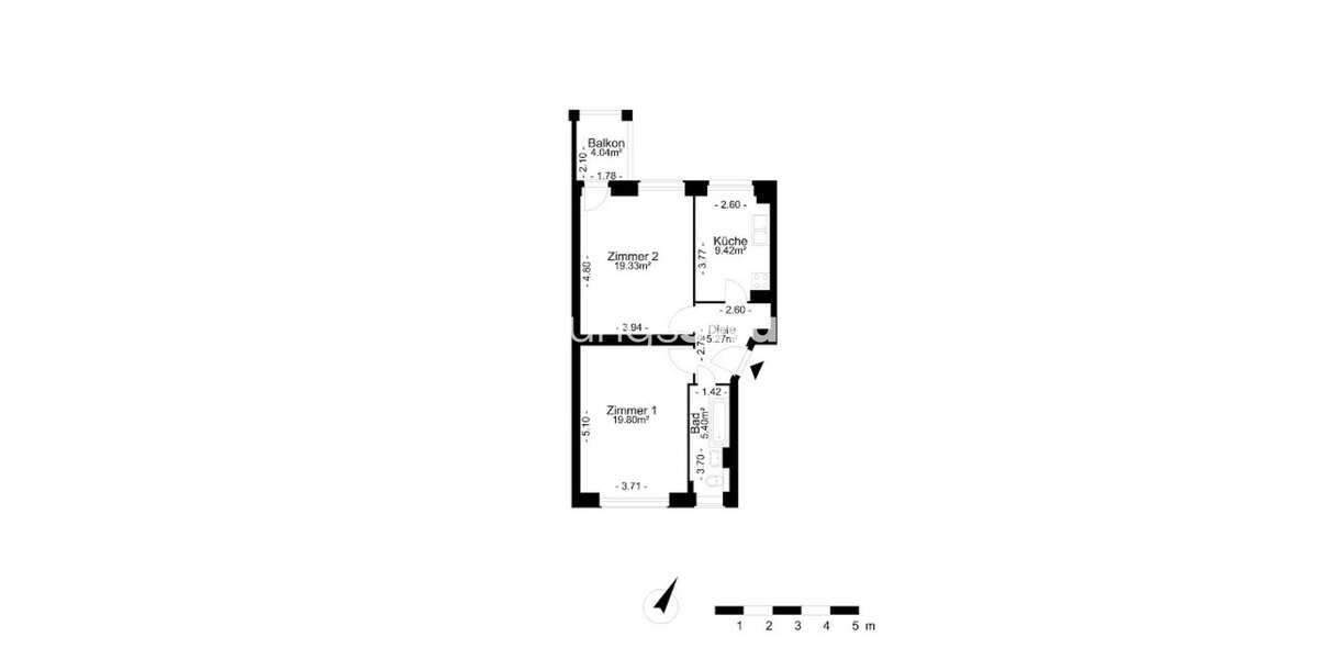Etagenwohnung Berlin - 2 Zimmer, 60 m&sup2;, 403&euro; | Angebot:25986686