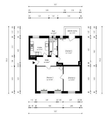 Etagenwohnung Berlin Charlottenburg-Wilmersdorf - 3 Zimmer, 75 m&sup2;, 399.000&euro; | Angebot:27056928