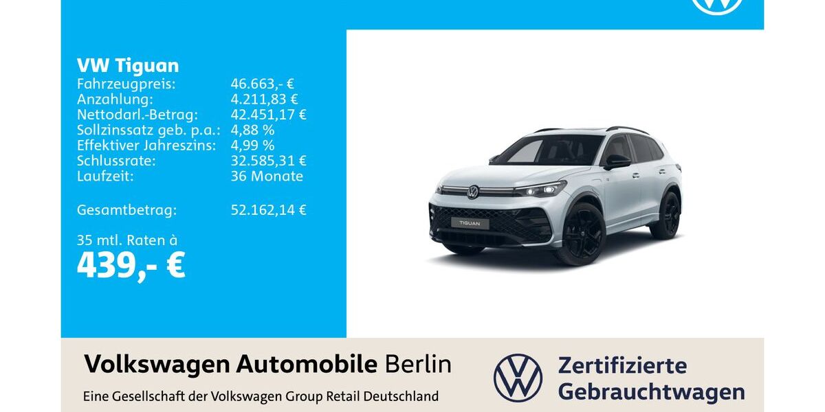VW Tiguan 27.180 km 46.663 &euro; Berlin 12681