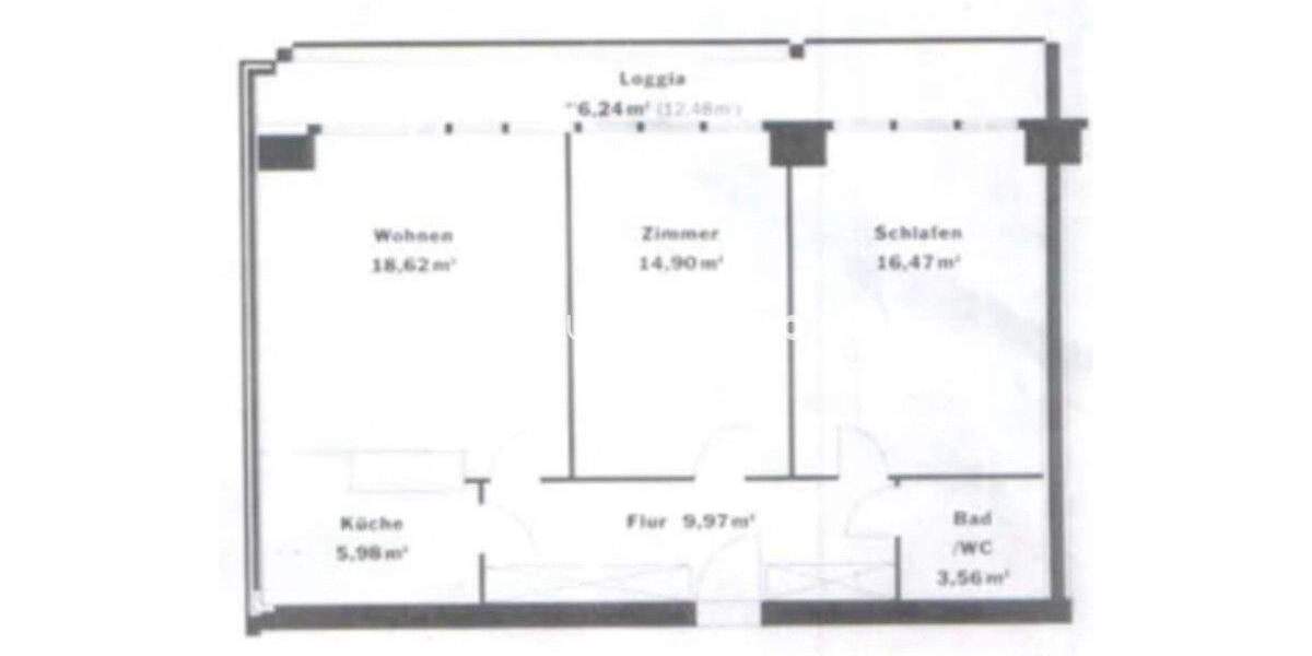 Etagenwohnung Berlin Mitte - 3 Zimmer, 74 m&sup2;, 450&euro; | Angebot:25922478