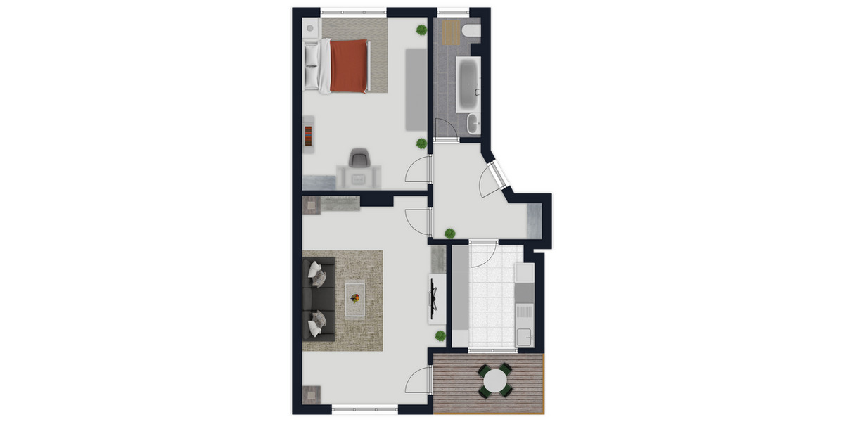 Etagenwohnung Berlin Lichtenrade - 2 Zimmer, 51 m&sup2;, 195.000&euro; | Angebot:25739848