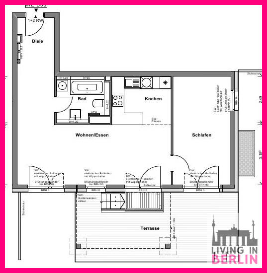 Etagenwohnung Berlin Köpenick - 2 Zimmer, 86 m&sup2;, 1.499&euro; | Angebot:26598261