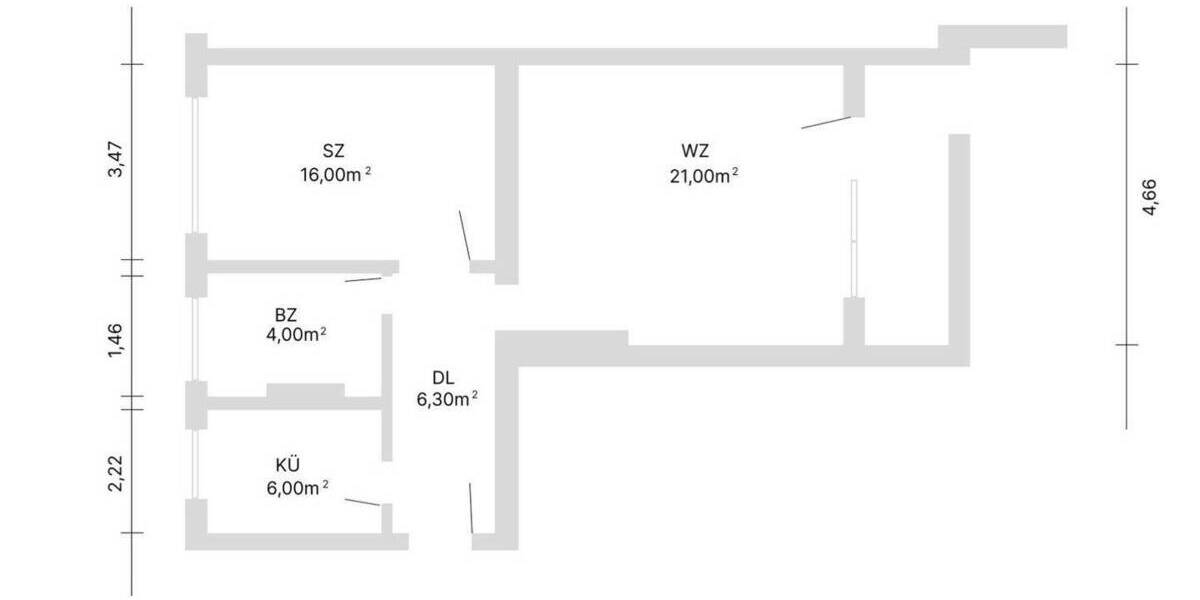 Etagenwohnung Berlin Wedding - 2 Zimmer, 55 m&sup2;, 299.000&euro; | Angebot:25992798
