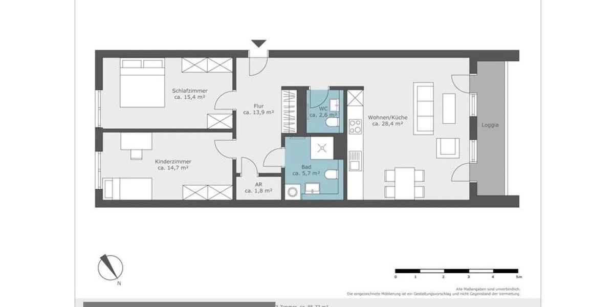 Etagenwohnung Potsdam Babelsberg - 3 Zimmer, 86 m&sup2;, 1.500&euro; | Angebot:26441432