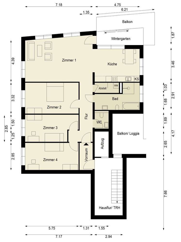 Wohnung zum Kaufen in Berlin 1.024.000 € 132.2 m²