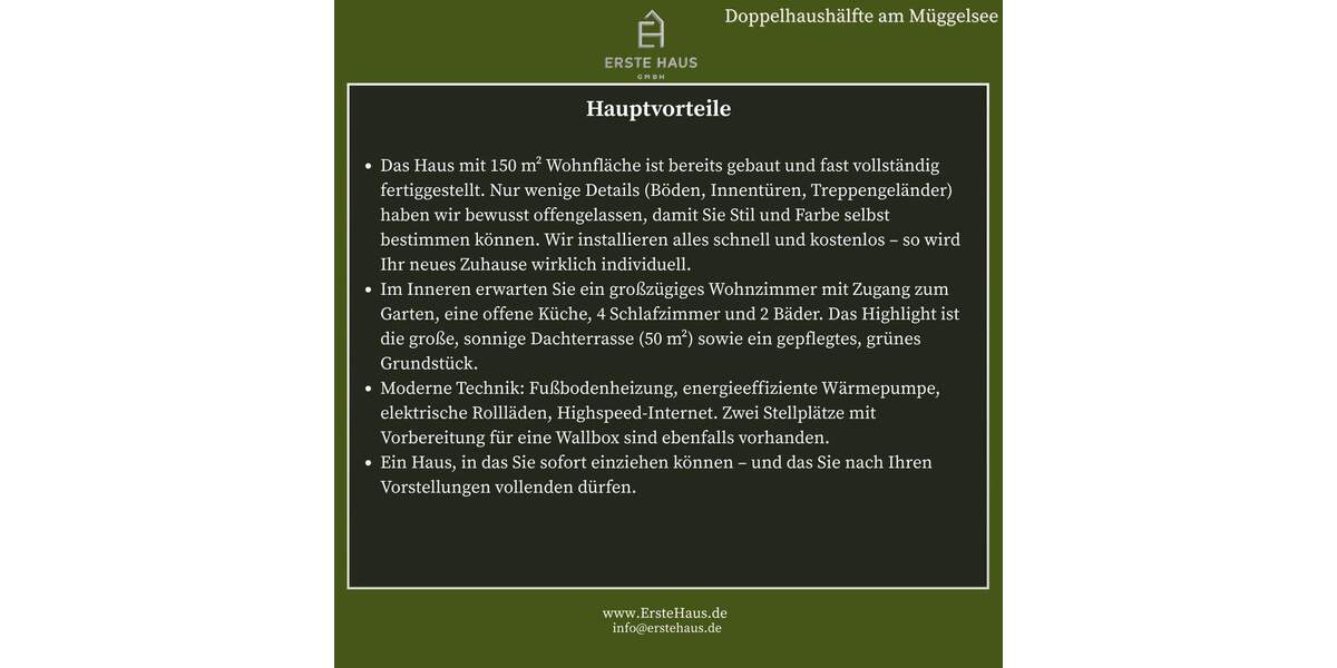 A+, Doppelhaushälfte mit großer Dachterrasse, 150 m², 4 SZ, 2 Bäder, Garten, provisionsfrei 5 zimmer