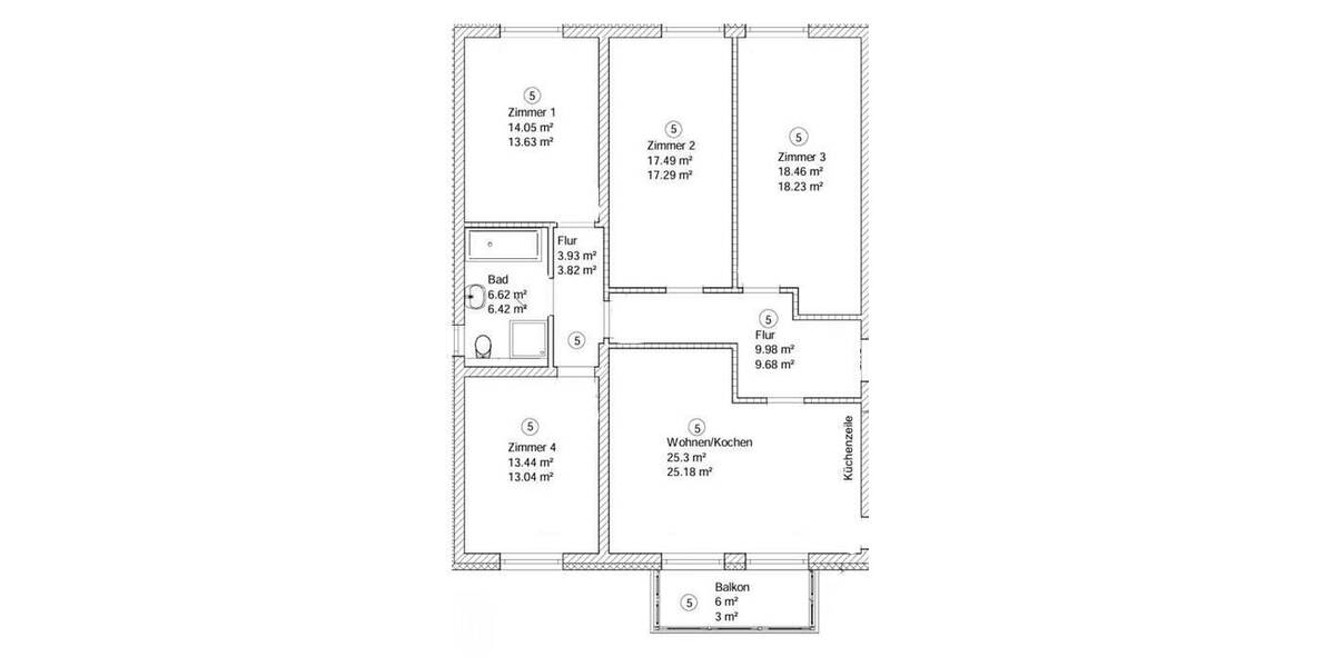 Etagenwohnung Teltow - 4 Zimmer, 112 m&sup2;, 540.336&euro; | Angebot:25939463
