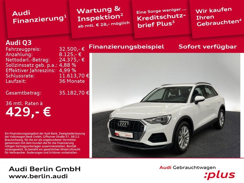 Audi Q3 15.200 km 32.100 € Berlin 10587