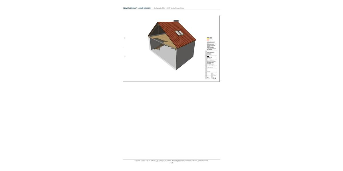 Reihenhaus Berlin Tempelhof-Schöneberg - 3 Zimmer, 70 m&sup2;, 599.000&euro; | Angebot:26697490
