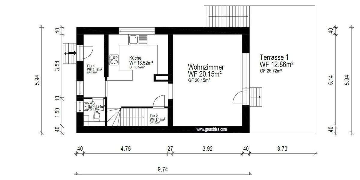 Reihenendhaus Lichterfelde Lichterfelde - 4 Zimmer, 100 m&sup2;, 725.000&euro; | Angebot:24723332