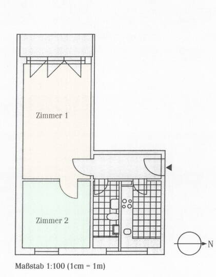 Etagenwohnung Potsdam Bornstedt - 2 Zimmer, 50 m&sup2;, 160.000&euro; | Angebot:26401337