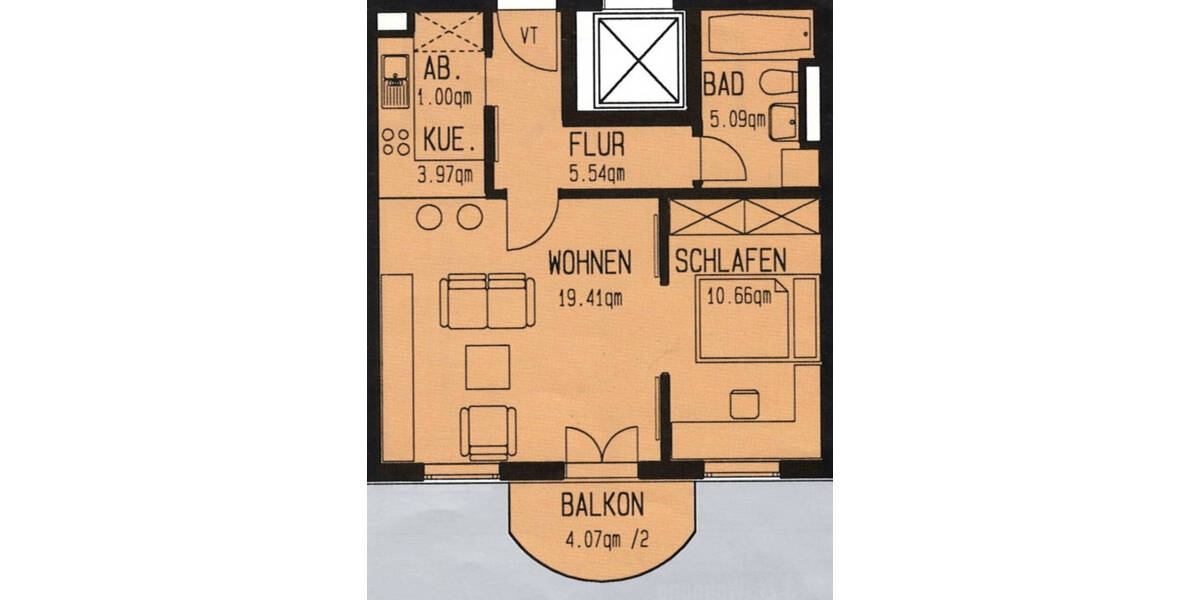 Die perfekte Stadtwohnung + Tiefgaragenplatz als Option 2 zimmer