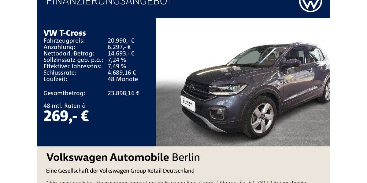 VW T-Cross 20.482 km 20.990 &euro; Berlin 10587