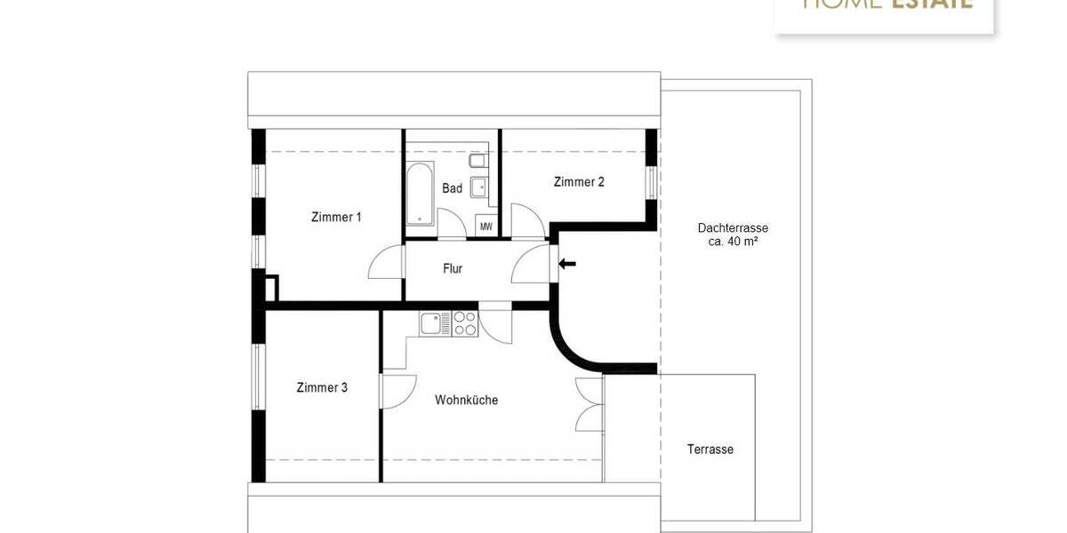 Terrassenwohnung Teltow Ruhlsdorf - 4 Zimmer, 80 m&sup2;, 340.000&euro; | Angebot:26659090