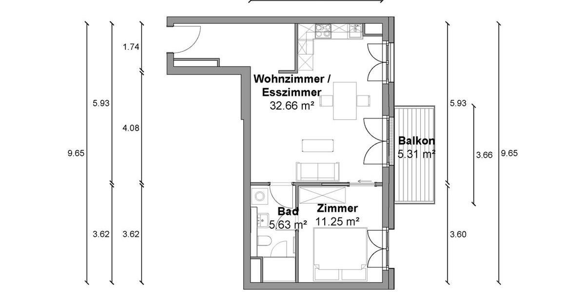 Etagenwohnung Berlin Mitte - 2 Zimmer, 52 m&sup2;, 1.510&euro; | Angebot:24749016