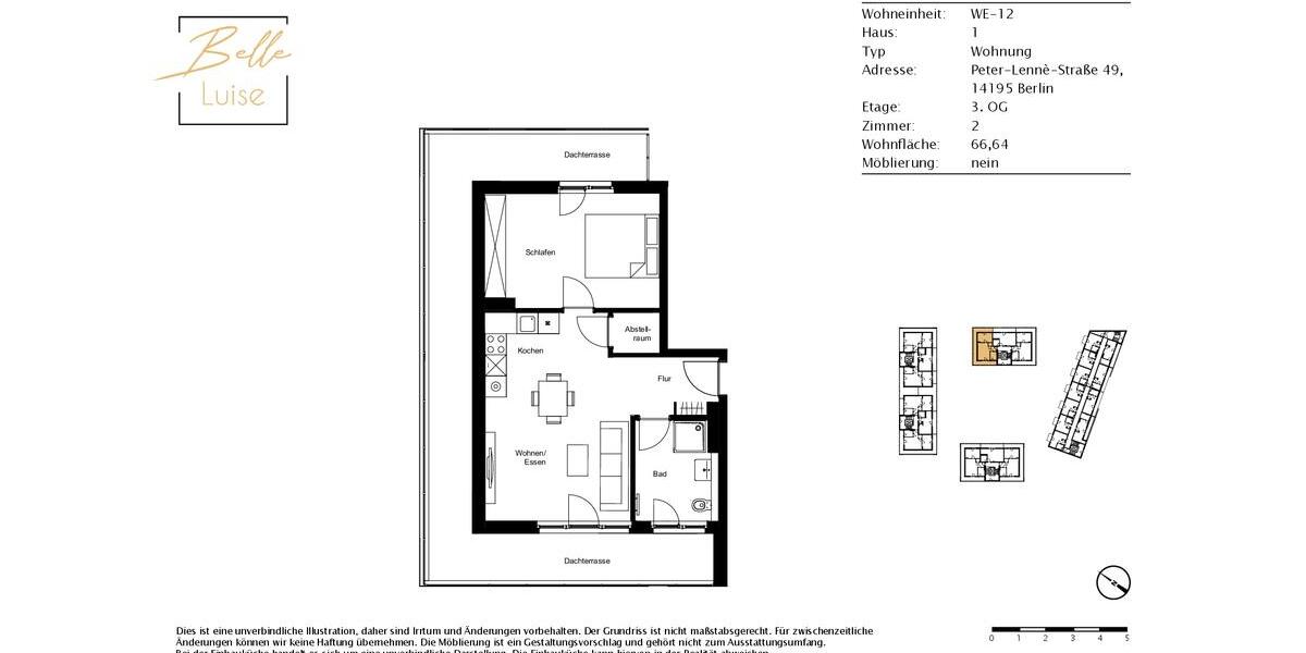 Dachgeschoßwohnung Berlin Steglitz-Zehlendorf - 2 Zimmer, 67 m&sup2;, 1.630&euro; | Angebot:25917418